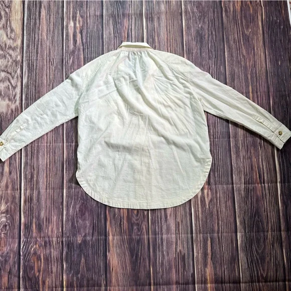 Free People Sunshine In My Pockets Buttondown Thick Linen Cotton Long Sleeve - Picture 10 of 13